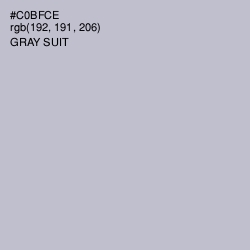 #C0BFCE - Gray Suit Color Image